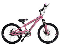 Велосипед Forever на дисковых тормозах розовый оригинал детский с холостым ходом 22 размер (551-22)