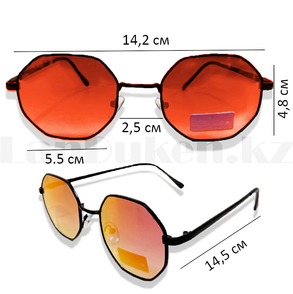 Солнцезащитные очки с красными стеклами UV 400 Alberto Casiano черные - фото 2 - id-p101144496