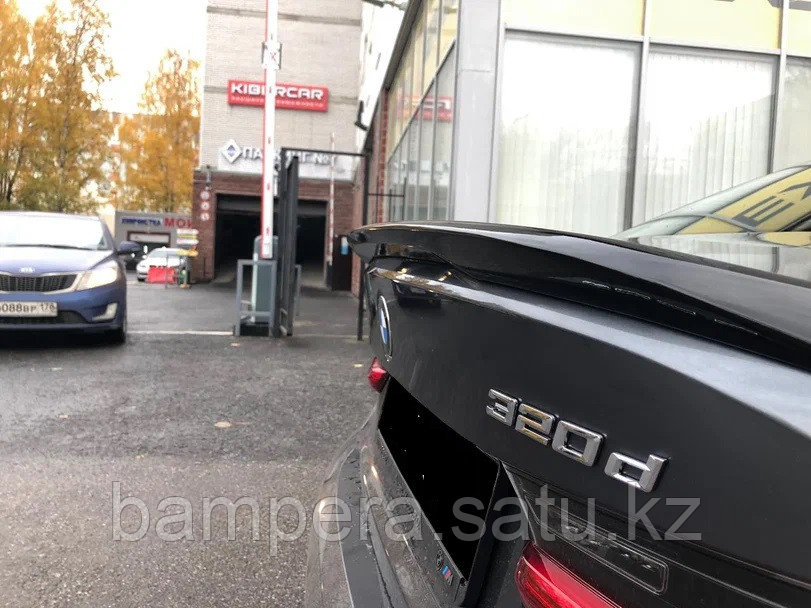 Спойлер на крышку багажника "M Perfomance" (черный глянцевый пластик) для BMW 3 серии G20 2019-2022 - фото 5 - id-p101152362