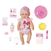 Zapf Creation Baby Born 833-698 43 см сиқырлы к здері бар нәресте туылған қыз қуыршақ.