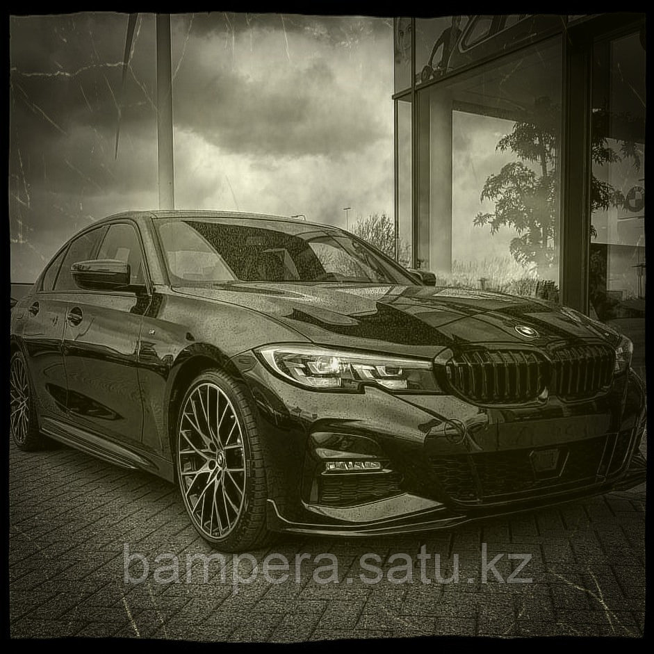 Комплект обвеса "M Perfomance" (черный глянцевый пластик) для BMW 3 серии G20 2019-2022 - фото 1 - id-p101154080