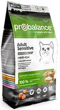 Корм ProBalance Sensitive для кошек c чувствит. пищеварением, курица-рис, 10кг