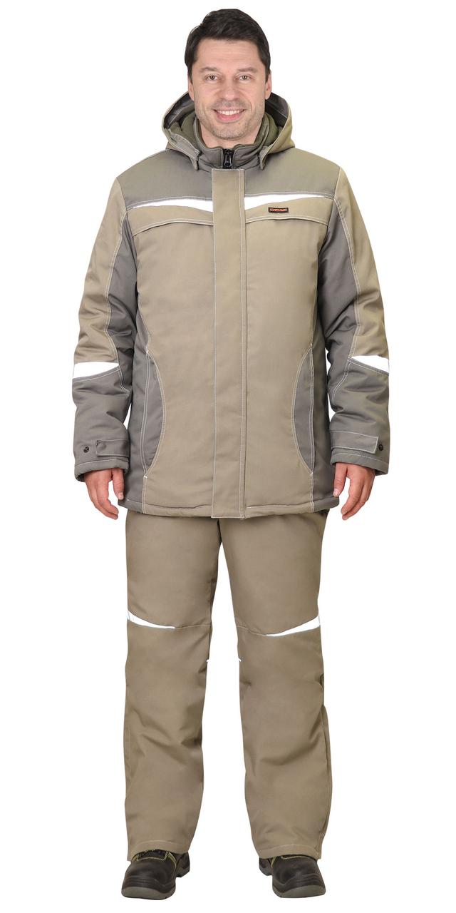 Костюм "ОЗОН" зимний: куртка, брюки св. оливковый с т. оливковым - фото 1 - id-p101160233