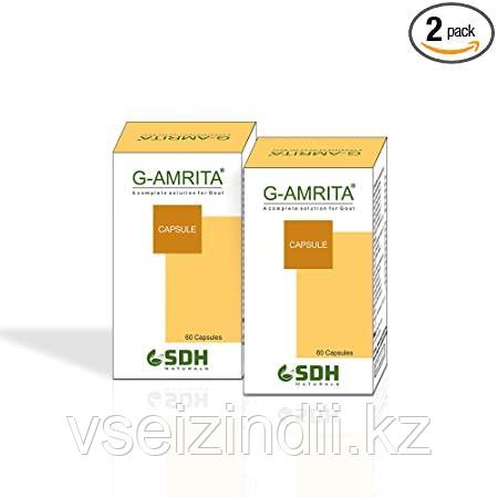 Джи-амрита, для лечения подагры, (G-AMRITA) 60 капсул, снижает уровень мочевой кислоты