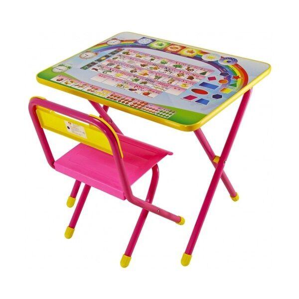Детская мебель Дэми АЛФАВИТ розовый стол и стул