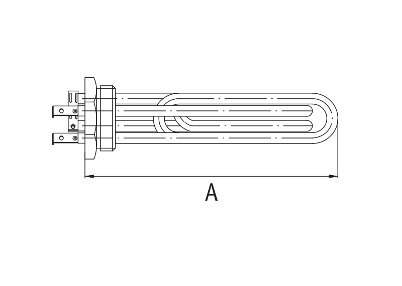 Двухкомпонентный нагревательный элемент бойлера 1 1/2 1165 - фото 2 - id-p101166675
