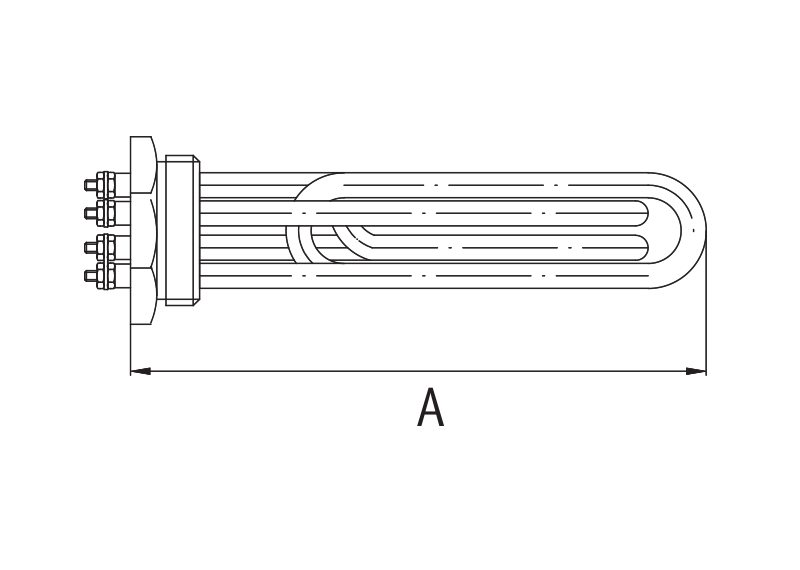 Двухкомпонентный нагревательный элемент бойлера 1 1/2 1163 - фото 2 - id-p101166681
