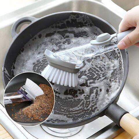 Щетка-губка с дозатором для мытья посуды XIAOMI Jordan&Judy Long-handle Brush Pot - фото 6 - id-p101168722