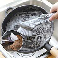 Щетка-губка с дозатором для мытья посуды XIAOMI Jordan&Judy Long-handle Brush Pot, фото 6