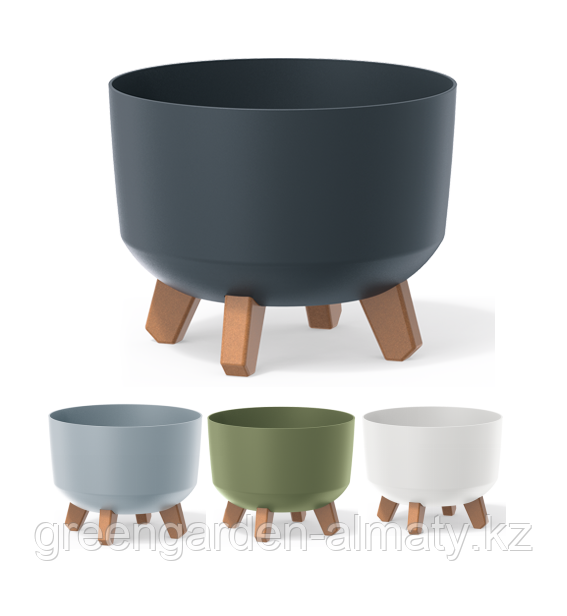 Горшок на деревянных ножках Gracia DGRL300 | Prosperplast, фото 1