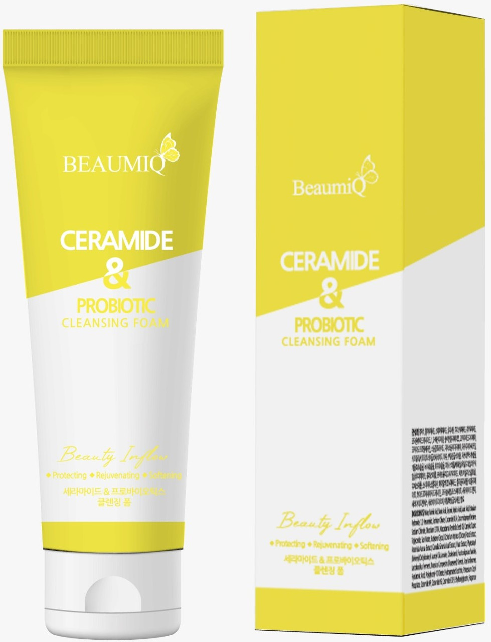 Beaumiq Пенка для умывания с комплексом керамидов и пробиотиков Ceramide & Probiotic Cleansing Foam / 120 мл.