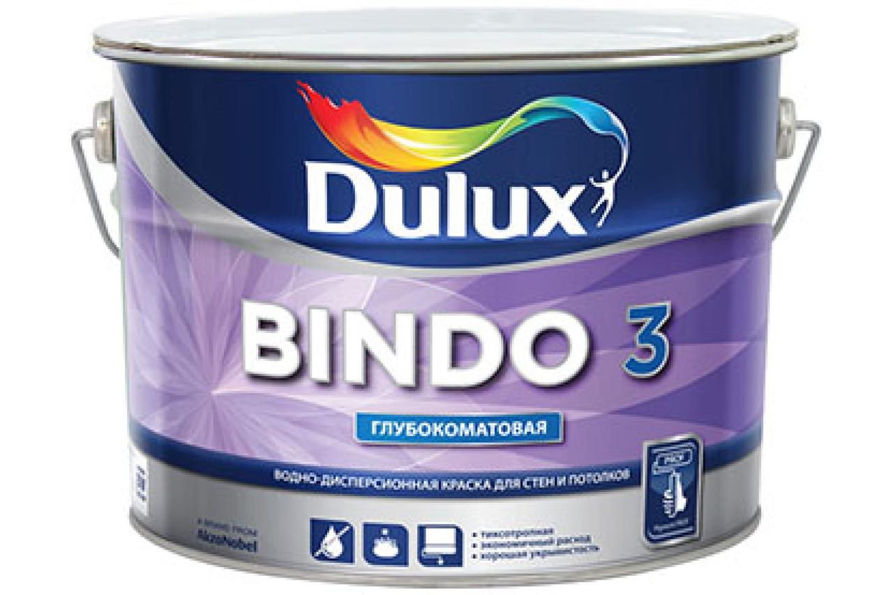 Краска Dulux / Professional BINDO 3 / глубокоматовая BW / 9 л / COL - фото 1 - id-p101173619