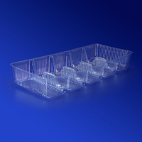РОССАНПАК Контейнер пластиковый на 5 секции прозрачный 24х10х3,4см 9,5х4,5см каждая секция