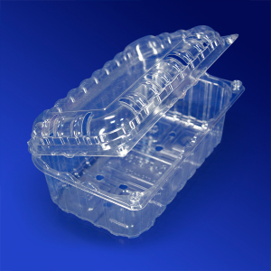 Kazakhstan Контейнер пластиковый 800мл PET прозрачный с нераздельной крышкой перфорация 18,8х11,5х8,0см 240