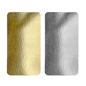 СБС НС Подложка картонная/ламинир золото/серебро 11,0х38,0см толщина 0,8см