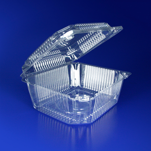 Kazakhstan Контейнер пластиковый 1000мл PET прозрачный с нераздельной крышкой 13,5х11,5х6,5см 320 шт/кор