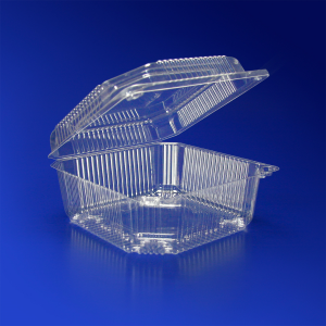 Kazakhstan Контейнер пластиковый 1250мл PET прозрачный с нераздельной крышкой 13,9х13,9х6,6см 300 шт/кор