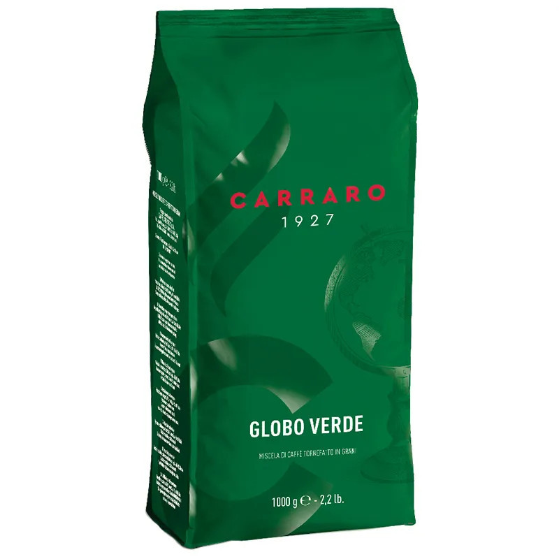 Carraro "Globo Verde", кофе в зернах, Италия, 1 кг - фото 1 - id-p42319105