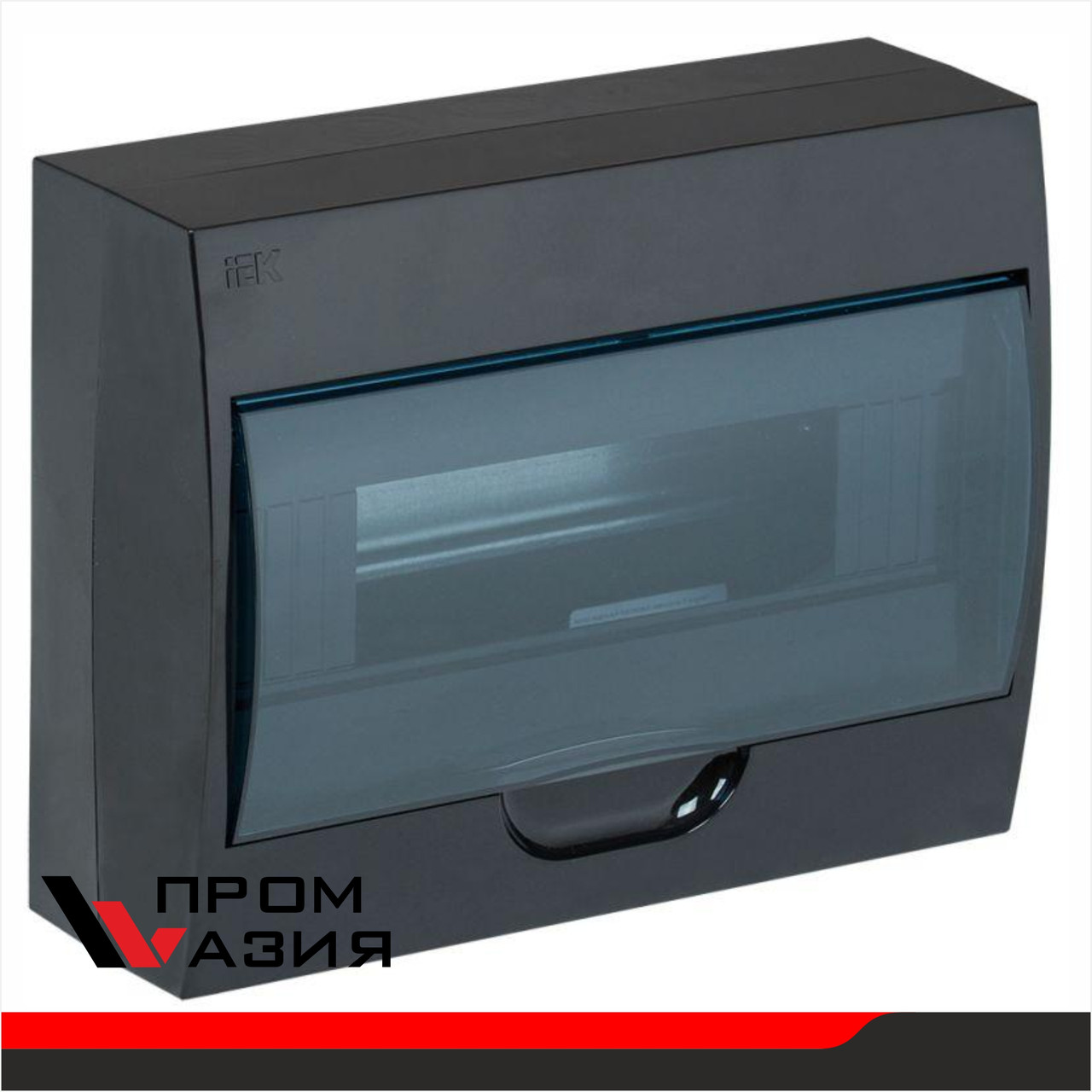 Щит пластиковый ЩРН-П 12 черный прозрачная дверца IP41 - фото 1 - id-p101176137