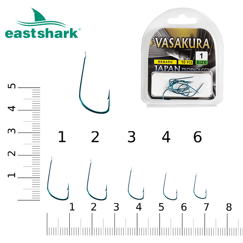 Крючки Mebaru Blue VASAKURA № 1 (уп/10 шт)лопатка - фото 1 - id-p101124174