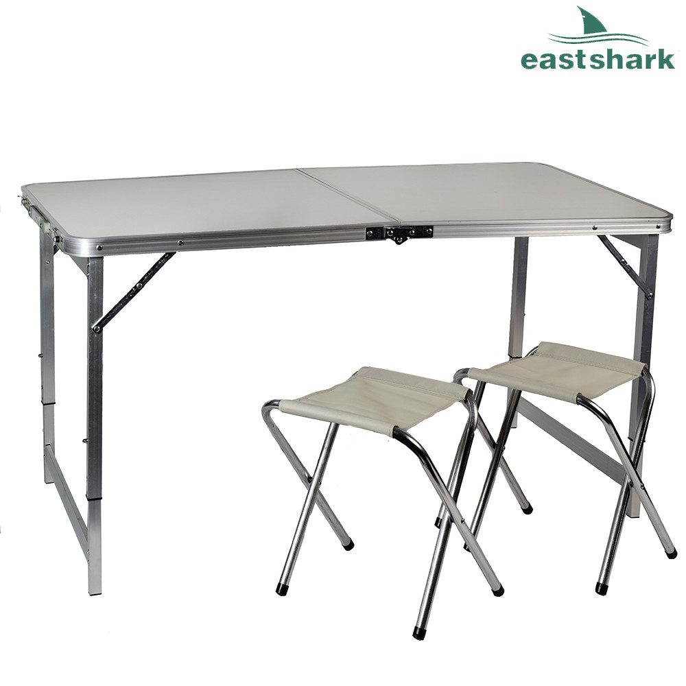 Набор алюминиевый стол + 2 стула 60*90 см - фото 1 - id-p101126984