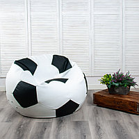 Кресло Футбольный мяч, 100см бело-черный кожзам