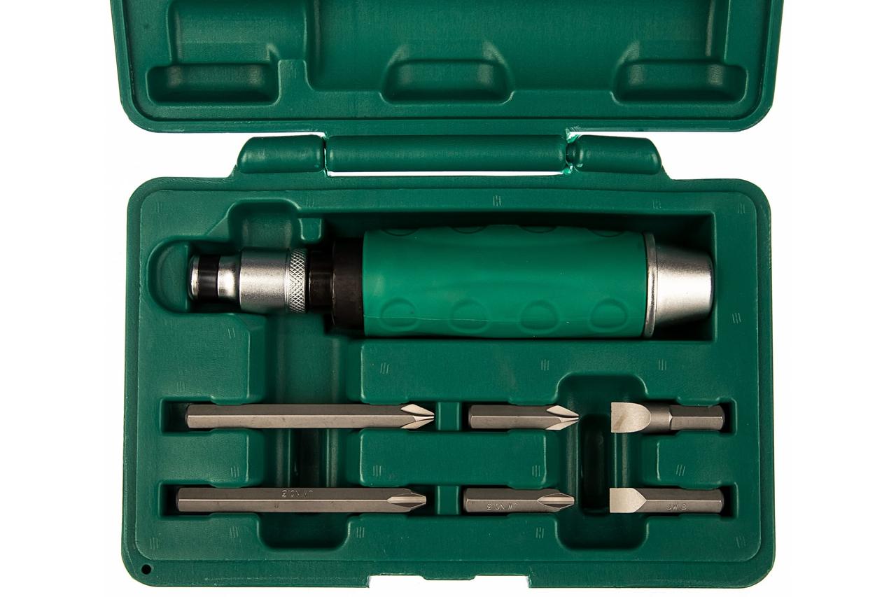 Ударная отвертка с битами SL 8,10мм PH# 2,3  36мм и PH# 2,3  80мм, 7 предметов AG010055A