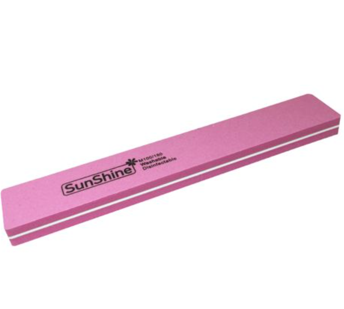 Пилка SunShine д/шлифовки широкая розовая 100/180 - фото 1 - id-p101193247