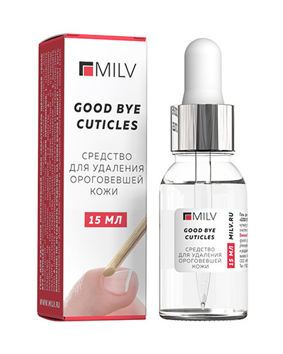 Гель для удаления ороговевшей кожи «Кератогель щелочной «GOOD BYE CUTICLES» MILV 15 мл