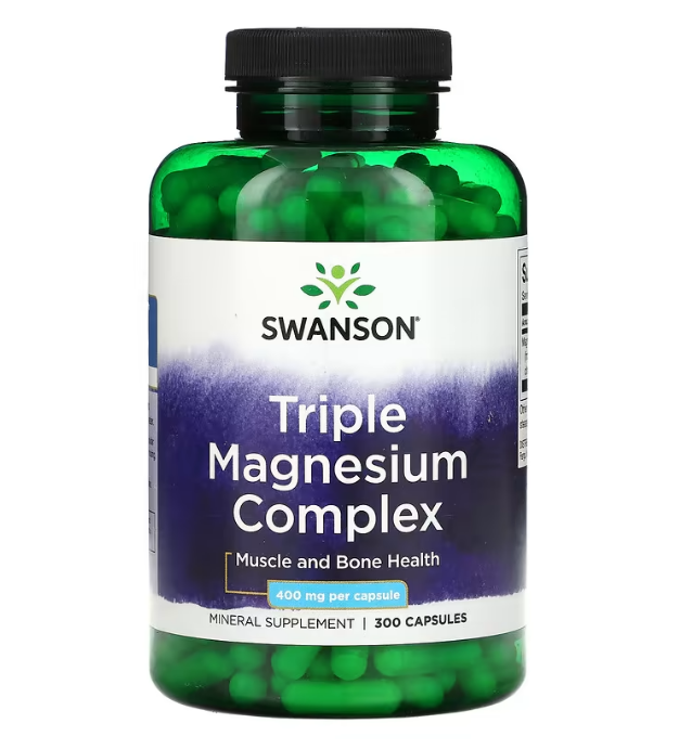 Swanson, Тройной комплекс магния, 400 мг, 300 капсул