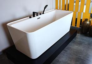 Акриловая ванна TANGO A-NO 1700*750*600 + чёрный смеситель 5 отв., фото 2