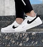 Кеды Nike force бел чер лого 1111-6, фото 2