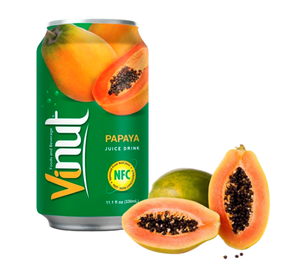Напиток Vinut Papaya Juice Папайя 330ml (24шт-упак) / Вьетнам