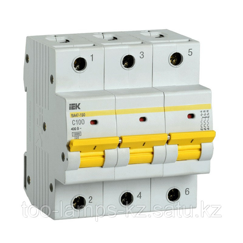 Модульный автоматический выключатель ВА 47-100 (10-125 А) BA 47-150 (3ф) 100А (4/40)