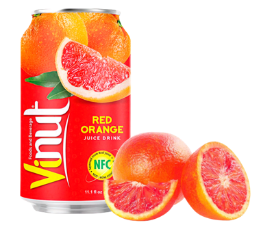 Напиток Vinut Red Orange Juice Красный апельсин 330ml (24шт-упак) / Вьетнам