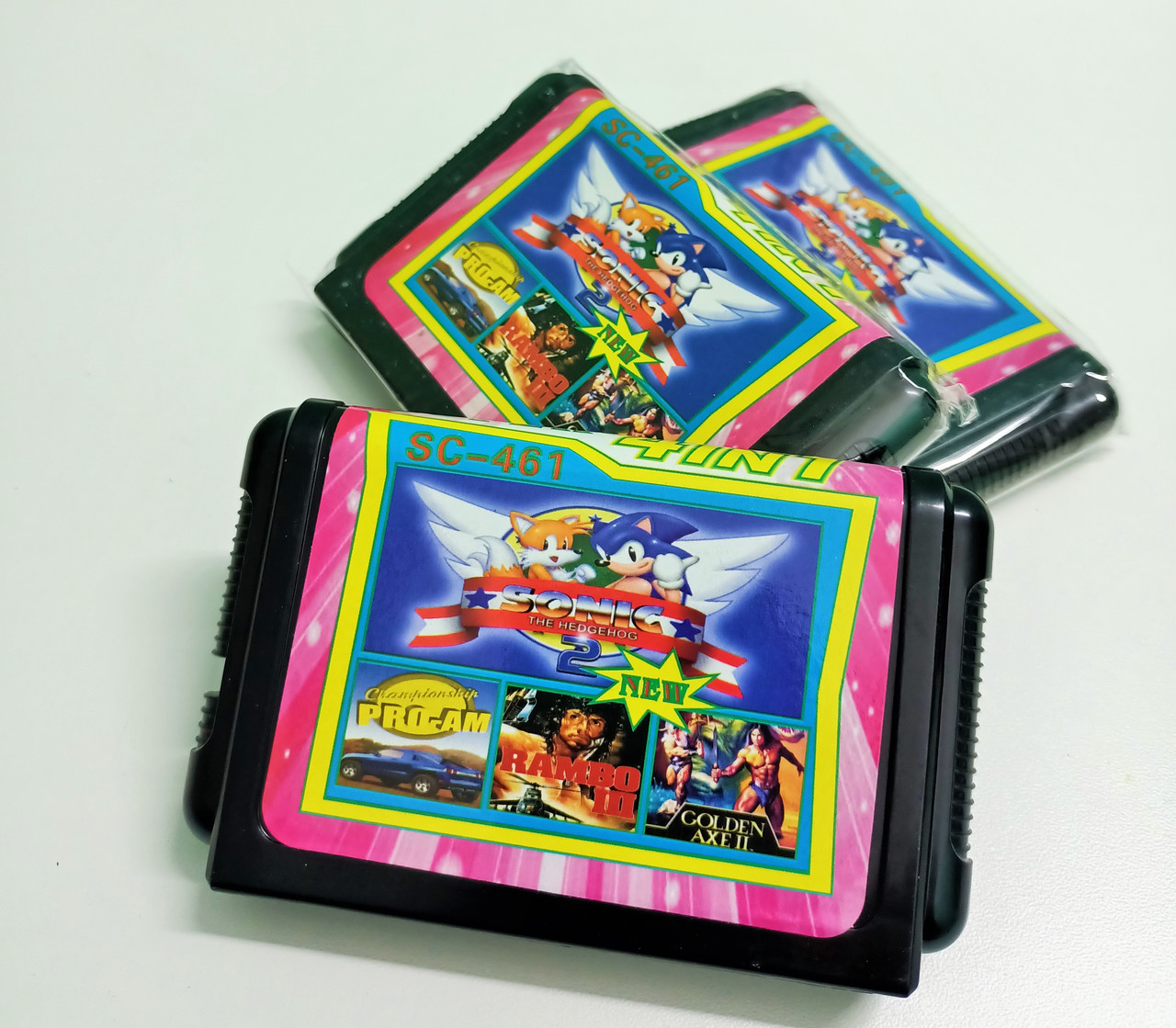 Sega Mega Drive 4 in1 арналған картридж ассортиментте - фото 1 - id-p101221894