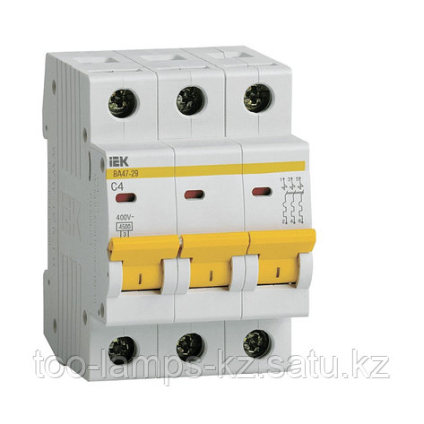 Модульный автоматический выключатель ВА 47-29 (3-63 А) ВА47-29 (3ф) 4А (4/48), фото 2