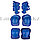 Набор спортивной защиты Sports series 0010 синий, фото 8