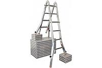TELEVARIO Шарнирная телескопическая стремянка, 4х5 перекладины (129987)