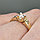 Золотое кольцо с бриллиантом 0.11Сt VS1/L, VG - Cut, фото 2