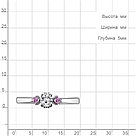 Серебряное кольцо  Фианит Aquamarine 68929АВ.5 покрыто  родием, фото 2