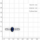 Кольцо  серебряное классическое Aquamarine 68935АБ.5 покрыто  родием, фото 2