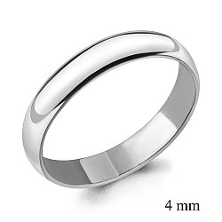 Серебряное обручальное кольцо  Aquamarine 50346.5 покрыто  родием коллекц. Love story