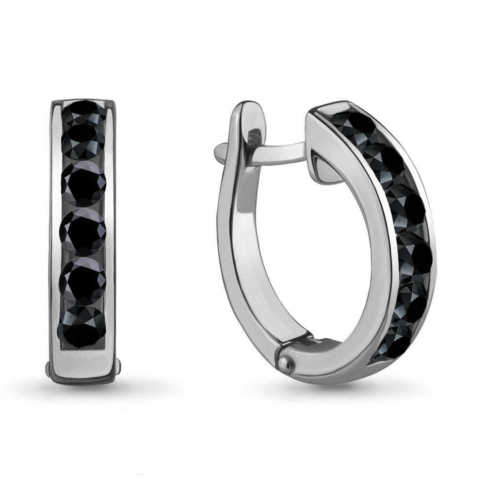Серьги серебряные классические, Нанокристалл Aquamarine 42894Ч.5 покрыто родием
