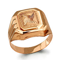 Мужское серебряное кольцо, печатка, Aquamarine 53016.6 позолота - фото 1 - id-p101277620