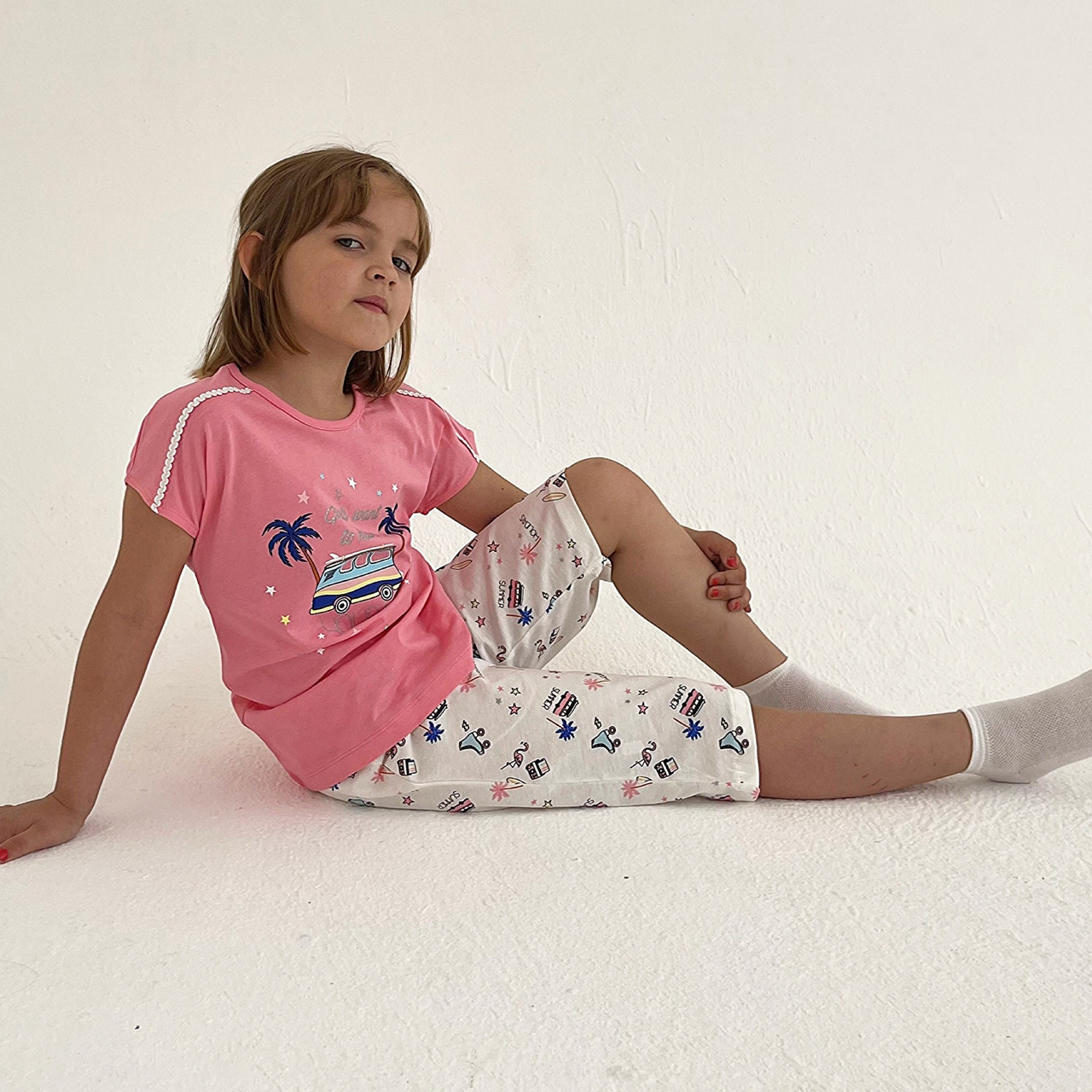 Пижама детская девичья 3/98 см, Розовый - фото 1 - id-p89761359