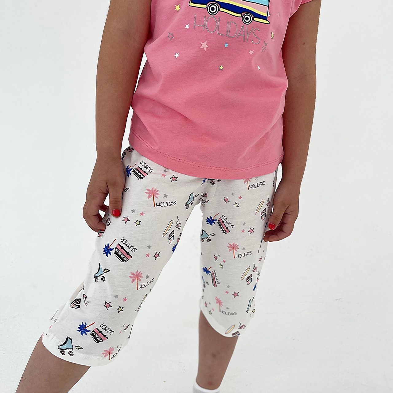 Пижама детская девичья 6/116 см, Розовый - фото 5 - id-p89761362