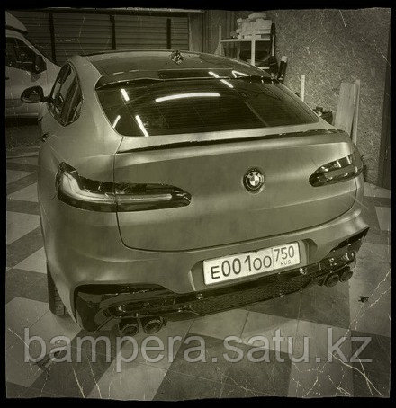 Спойлер на крышку багажника "X4M" (черный глянцевый пластик) для BMW X4 G02 / F98 2018-...