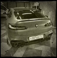 Спойлер на крышку багажника "X4M" (черный глянцевый пластик) для BMW X4 G02 / F98 2018-..., фото 1