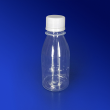 Kazakhstan Бутылка  100 мл PET прозрачная с крышкой диаметр горловины  2,8см h11,0см диаметр дна 4,7см